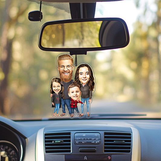 Dört Kişilik Aile Dikiz Ayna Süsü 2